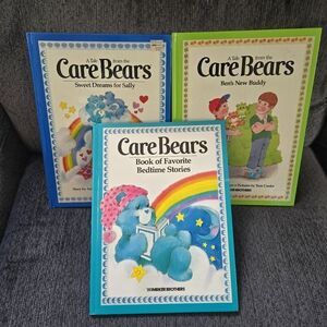 Care Bears Vintage 1980's Lot Of 3 Childrens Harscover Books